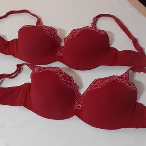 LeMystere bras 34C red pink barely worn